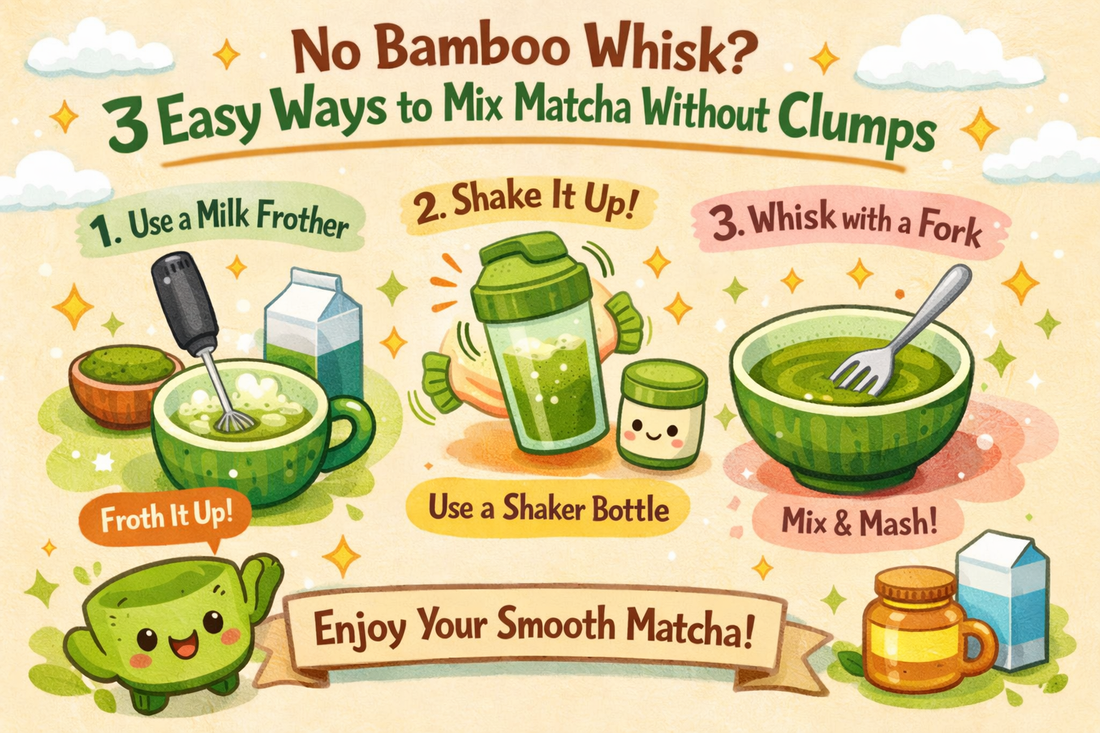 No Bamboo Whisk? 3 Easy Ways to Mix Matcha Without Clumps