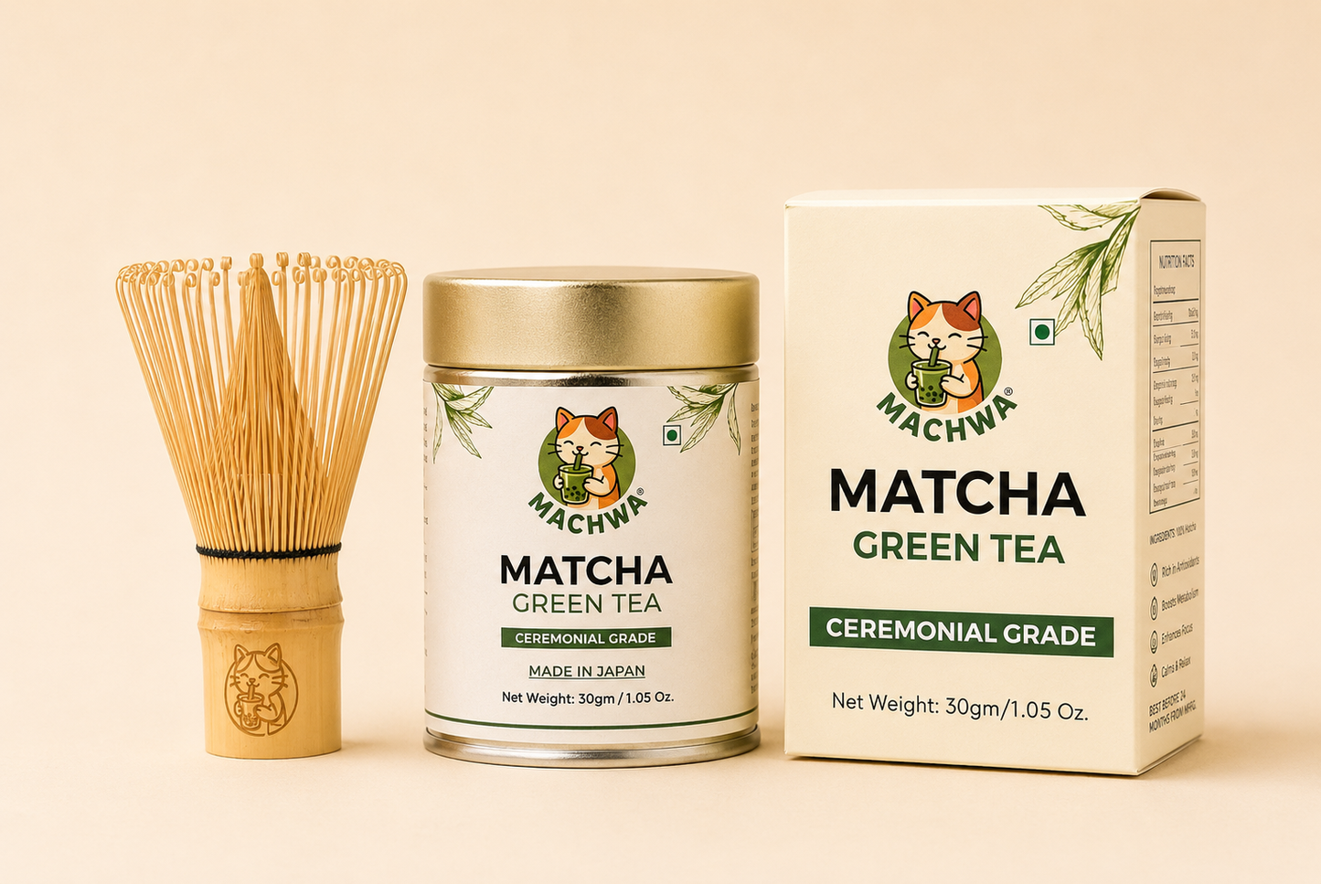 Ceremony in Bloom Matcha Whisk Set for Authentic Matcha Experience